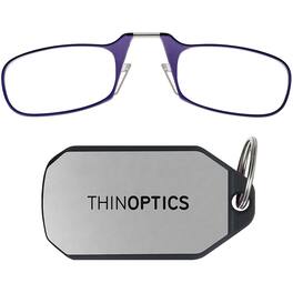 ThinOptics - 2.5 Reading Glasses with Silver KeyChain - Purple