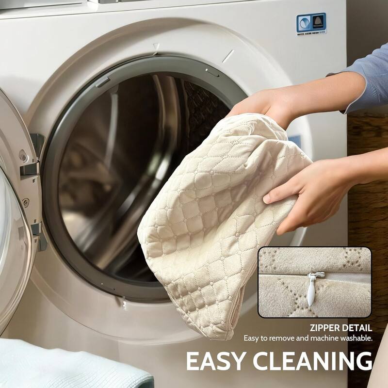 ZIPPER DETAIL: Easy to remove and machine washable. EASY CLEANING.