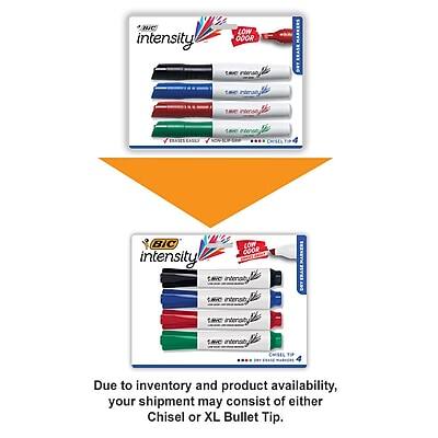 IC intensity LOW ODOR  
CAN nera interaly tae nr ASLY BIC LOW OCOR intensity taC intense  
SNIC intensa ARG EMC intenst 1NIC intense C=sE  

Due to inventory and product availability, your shipment may consist of either Chisel or XL Bullet Tip.