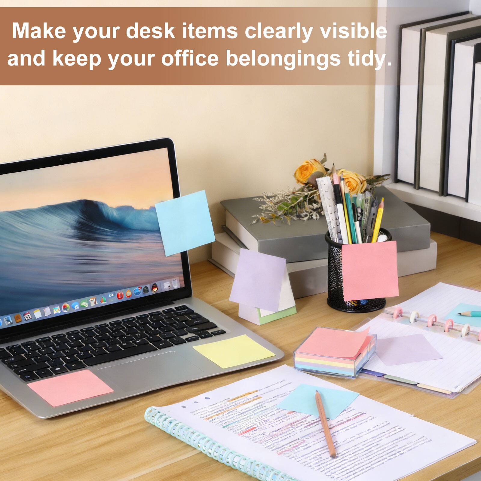 Make your desk items clearly visible and keep your office belongings tidy.
