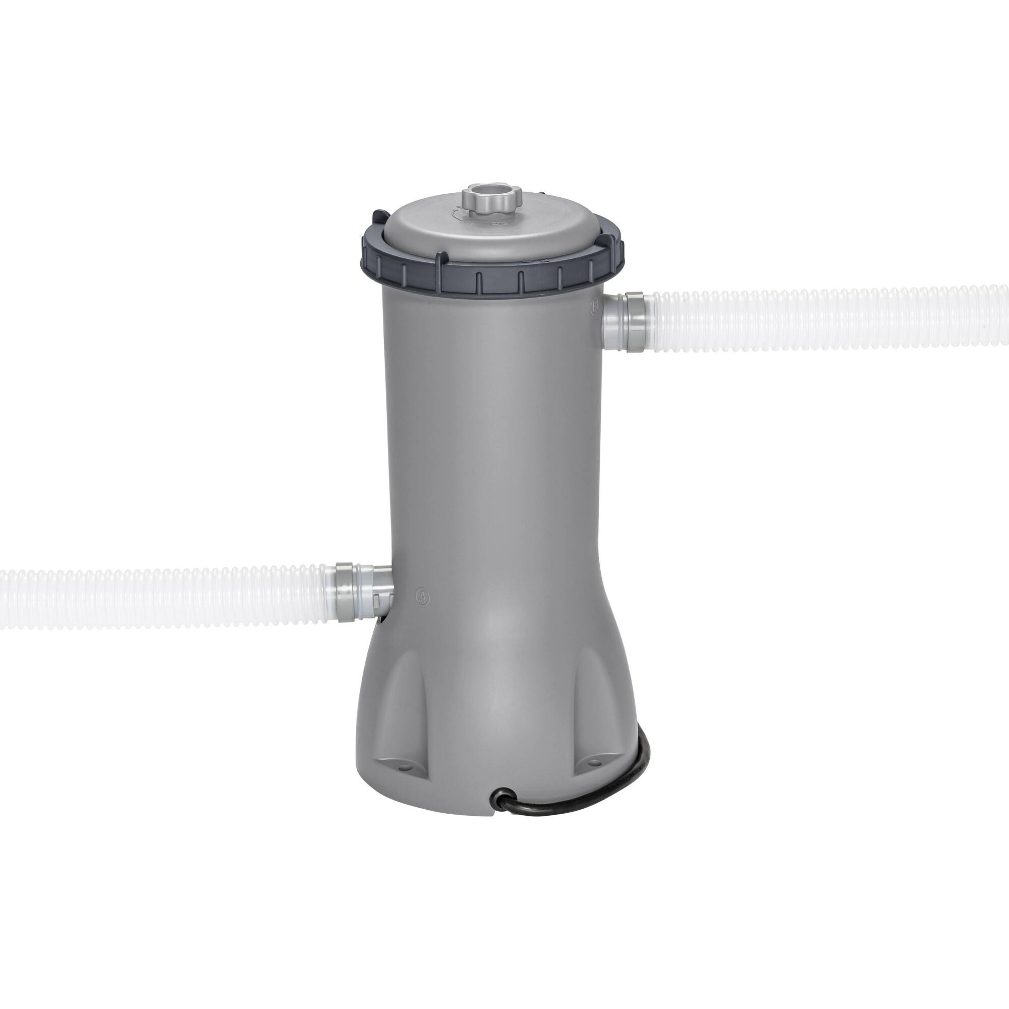 Alt View 8. Bestway - Bestway Steel Pro MAX 14'x48" Round Above Ground Swimming Pool with Pump & Cover - Gray.