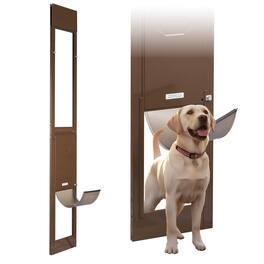 VEVOR - Dog Door for Sliding Glass Door, 75 7/8 to 80 11/16 in Adjustable Height, Aluminum Alloy Frame with Rotating Hinges