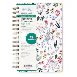 Blue Sky - 2027 15-Month Weekly & Monthly Planner Calendar, 5"x8",Londonberry