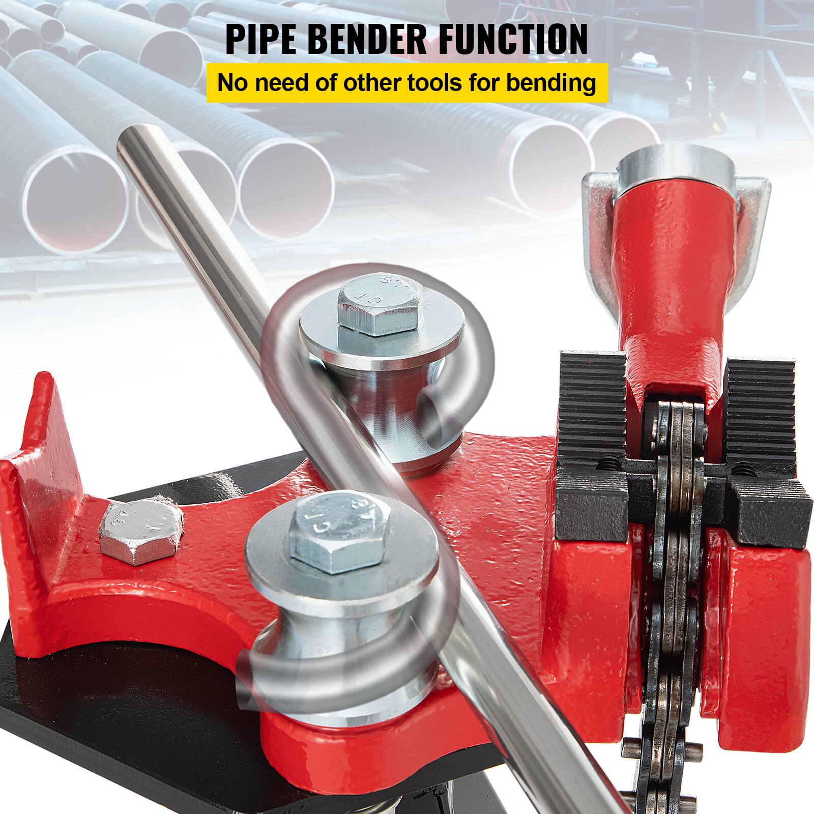 PIPE BENDER FUNCTION  
No need of other tools for bending