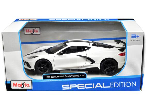 Maisto
SPECIAL EDITION
3+
DIECAST METAL
1:24 2020 Chevrolet® Corvette® Stingray Coupe
*refers to the approximate scale size; some variations may exist.
*refers to the approximate size of the vehicle; certain variations may exist.
Maisto