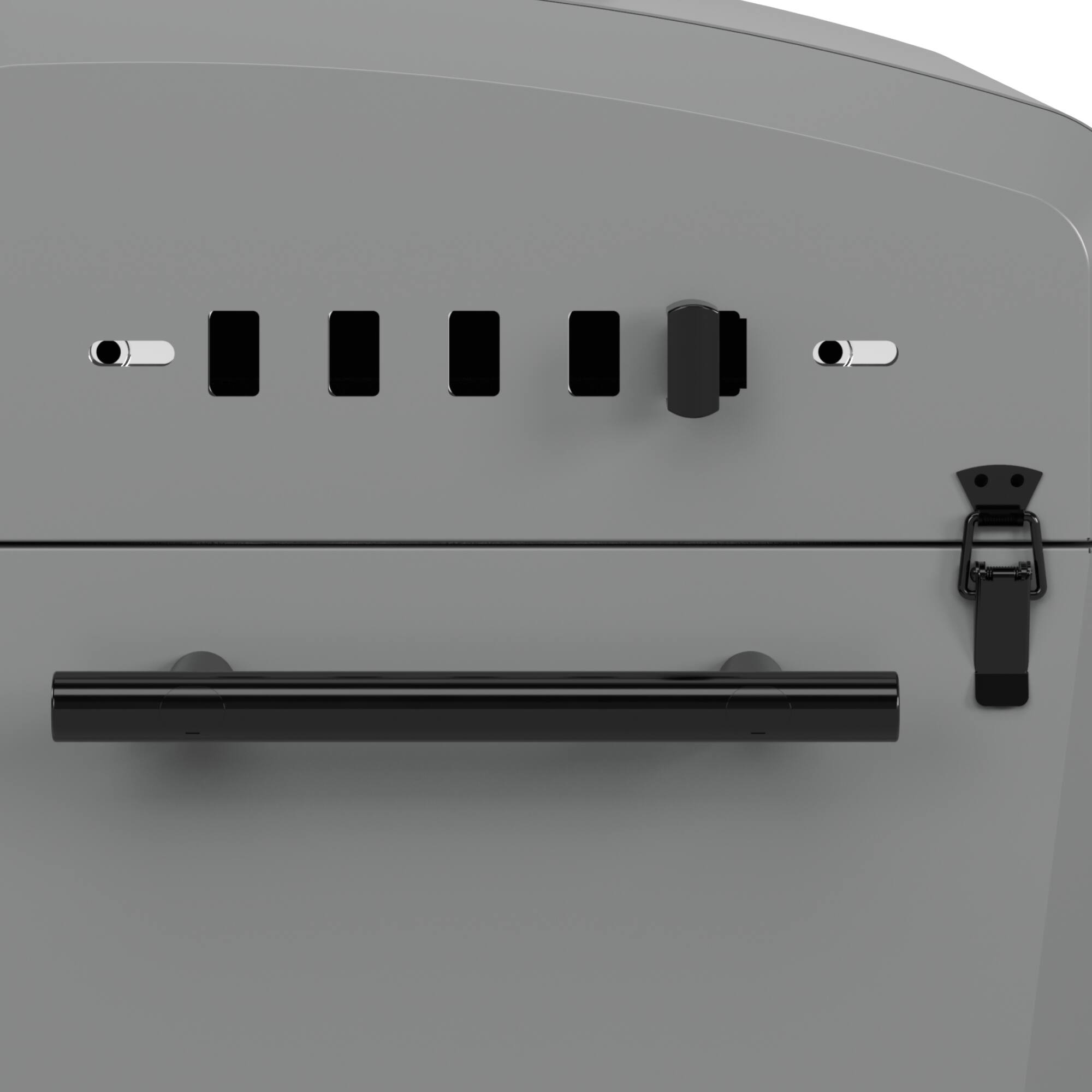 Alt View 2. TYTUS Grills - TYTUS Emberwood Charcoal Grill with Grill and Prep Cart - Gray.