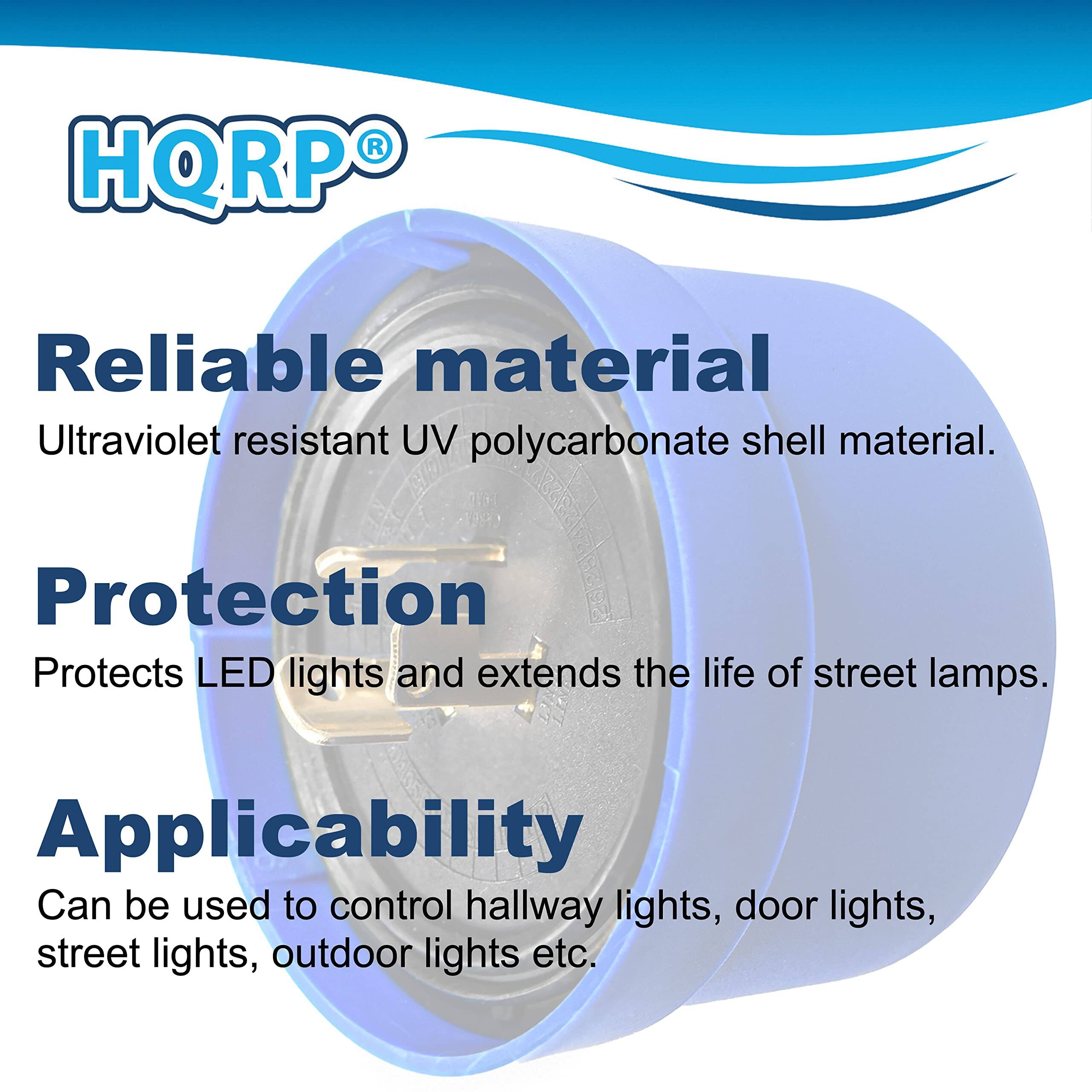 HQRP®

**Reliable material**  
Ultraviolet resistant UV polycarbonate shell material.

**Protection**  
Protects LED lights and extends the life of street lamps.

**Applicability**  
Can be used to control hallway lights, door lights, street lights, outdoor lights etc.