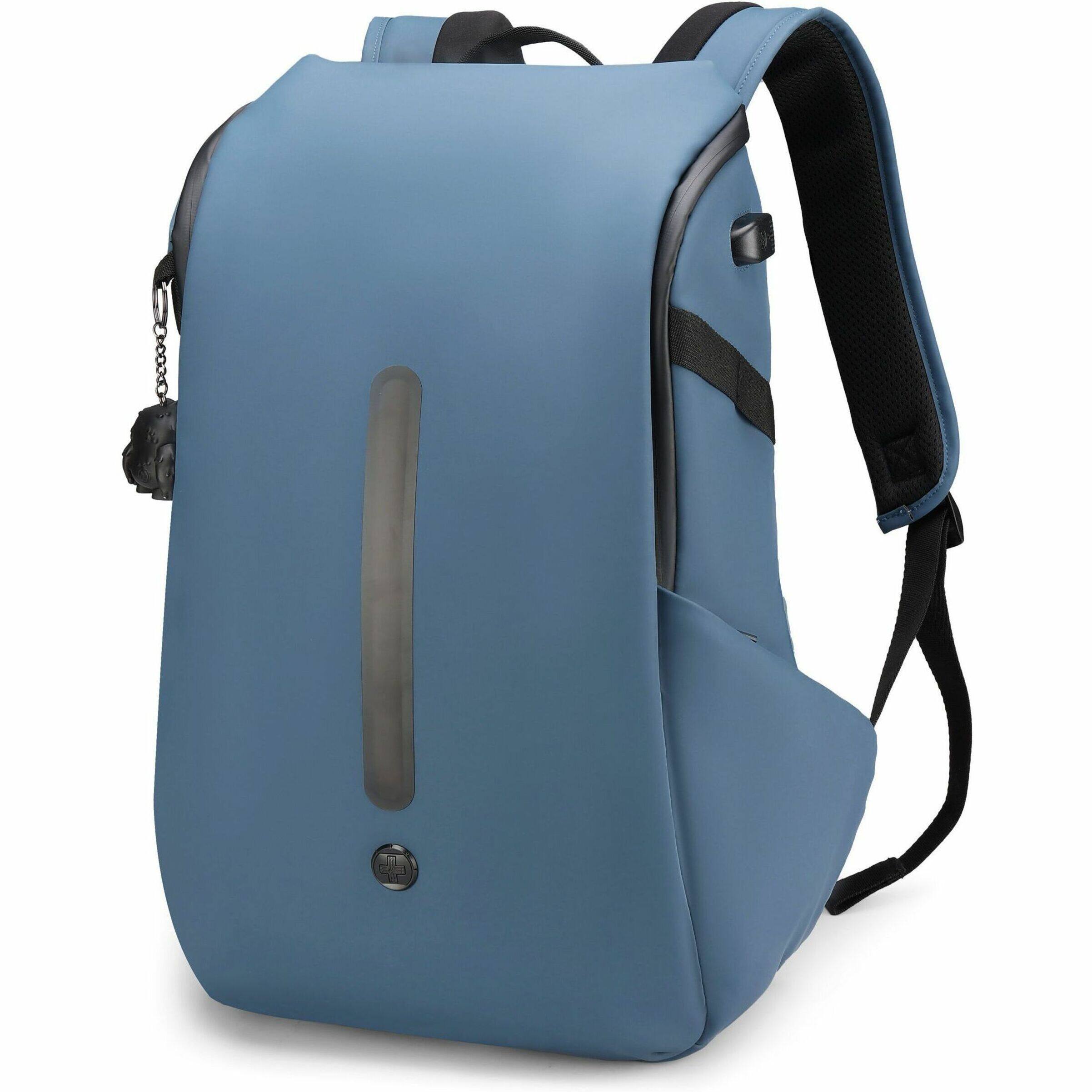Alt View 30. Swissdigital Design - LAMONE L LED TSA-Friendly Water-Resistant Backpack With USB Charging Port  RFID Protection and Fits Up to 16″ Laptop - Dark Blue.