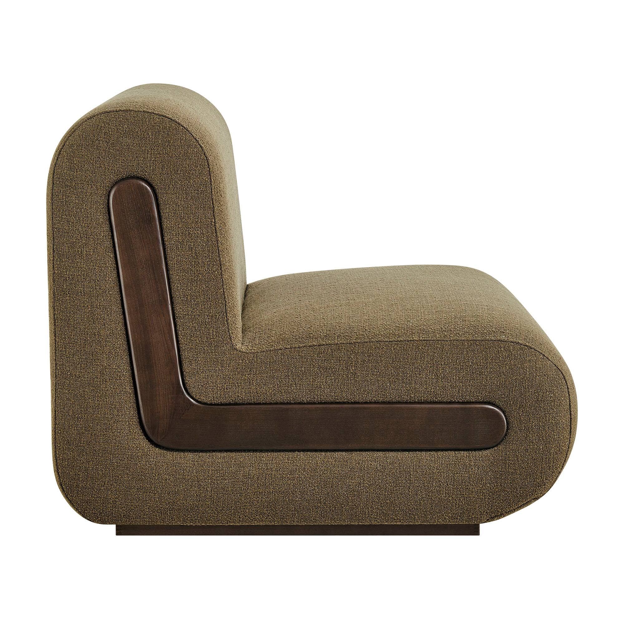 Alt View 2. Modway - Denby Linen Blend Accent Chair by Modway - Olive.