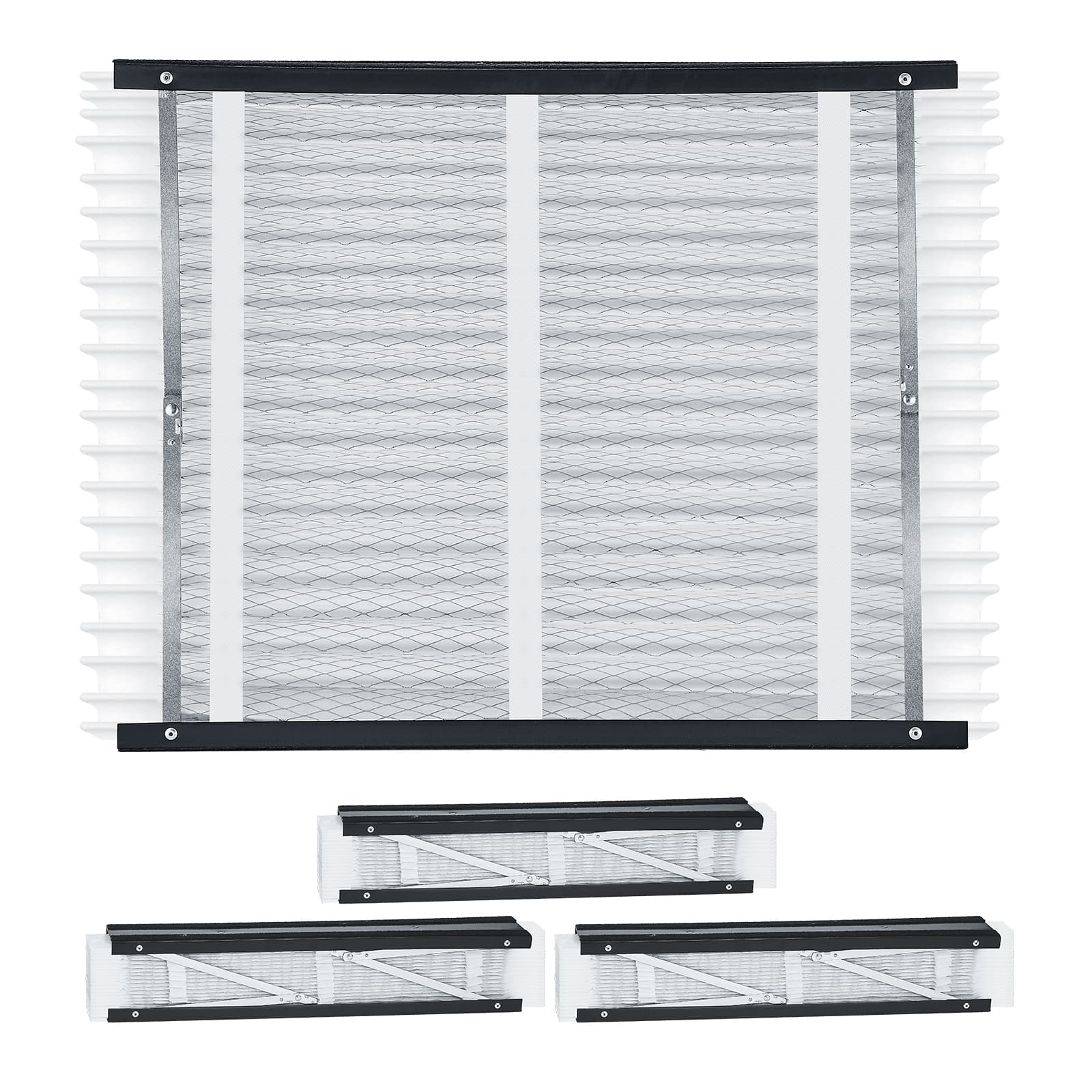 VEVOR - 20 x 25 x 4 Furnace Filter, MERV 13 HVAC Ac Filters,12-Month Electrostatic Pleated Air Conditioner Filters - Black and White