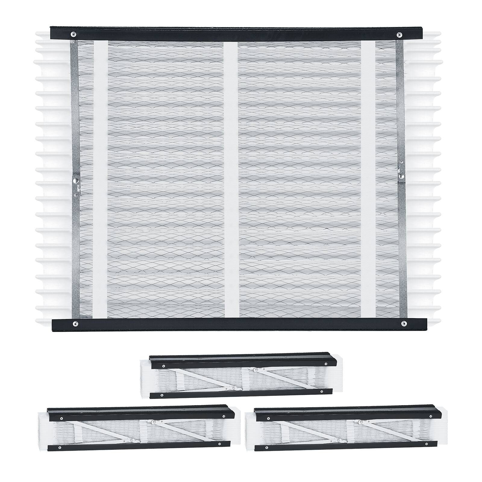 Front. VEVOR - 20 x 25 x 4 Furnace Filter, MERV 13 HVAC Ac Filters,12-Month Electrostatic Pleated Air Conditioner Filters - Black and White.
