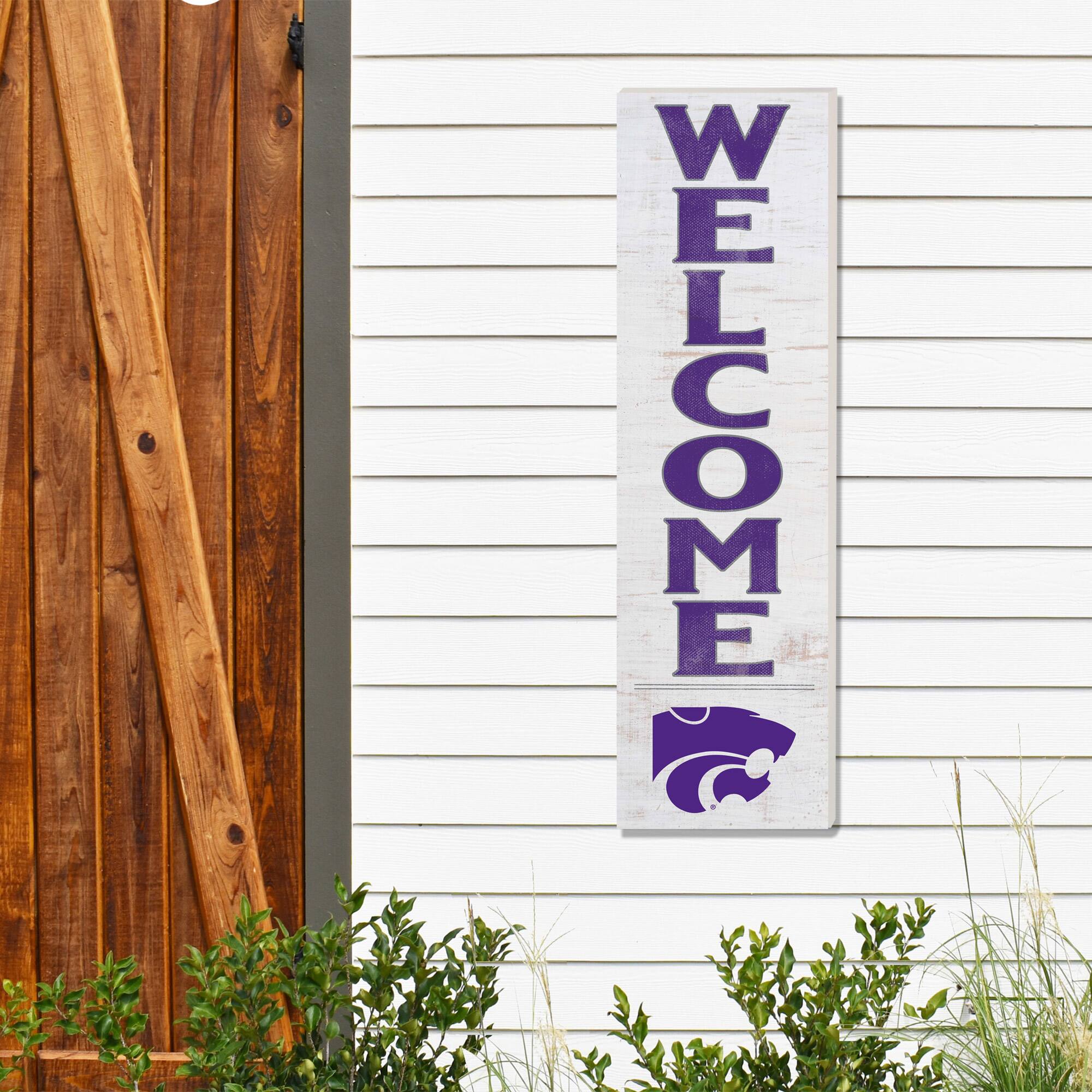 Alt View 1. Jardine - Kansas State Wildcats 10'' x 35'' Indoor/Outdoor Welcome Sign - Purple.