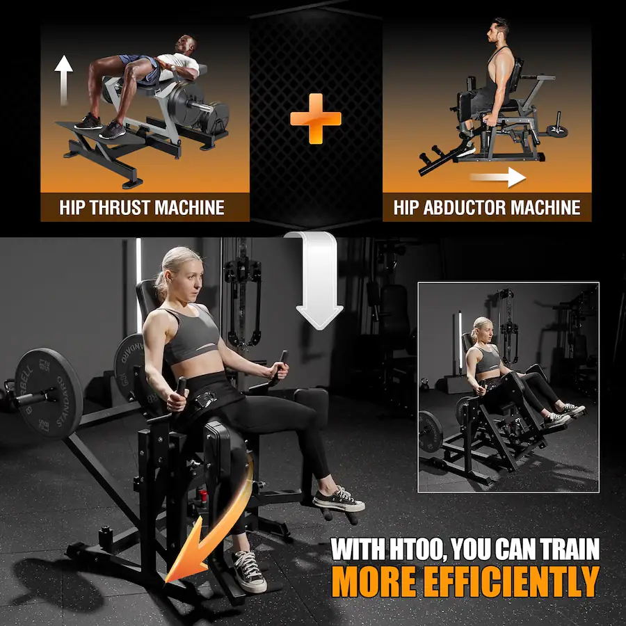 Hip Machine Work Syedee 3D Hip Abductor Machine with Hip Thrust Function, Incline Hip ...