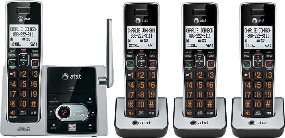 Alt View 11. AT&T - CL82413 DECT 6.0 Expandable Cordless Phone System with Digital Answering System - Silver.