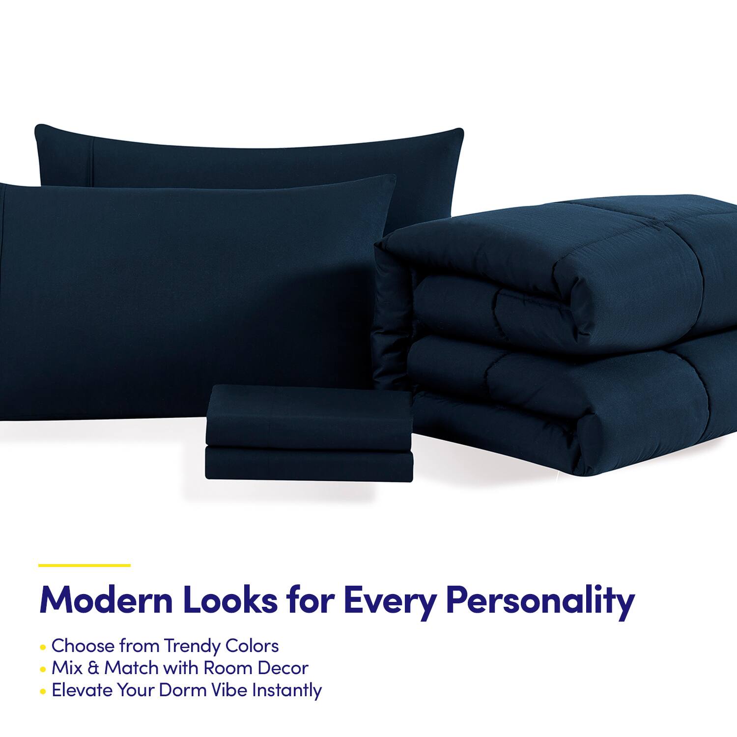 Modern Looks for Every Personality

- Choose from Trendy Colors
- Mix & Match with Room Decor
- Elevate Your Dorm Vibe Instantly