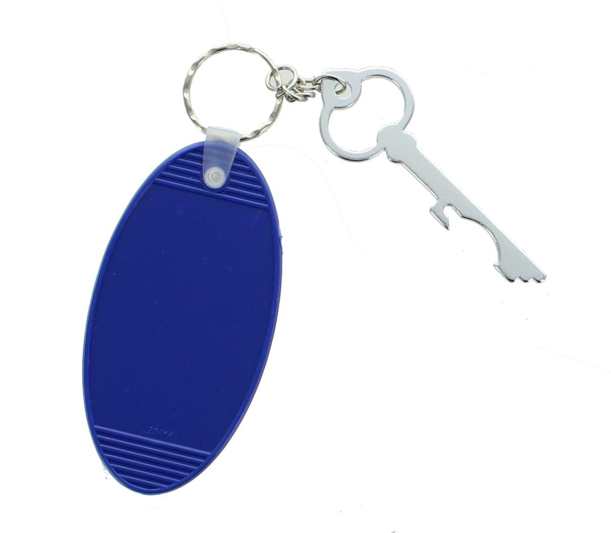 Alt View 1. Crowded Coop - Retro Motel Key Fob - The Motorboat Motel Blue - Blue.