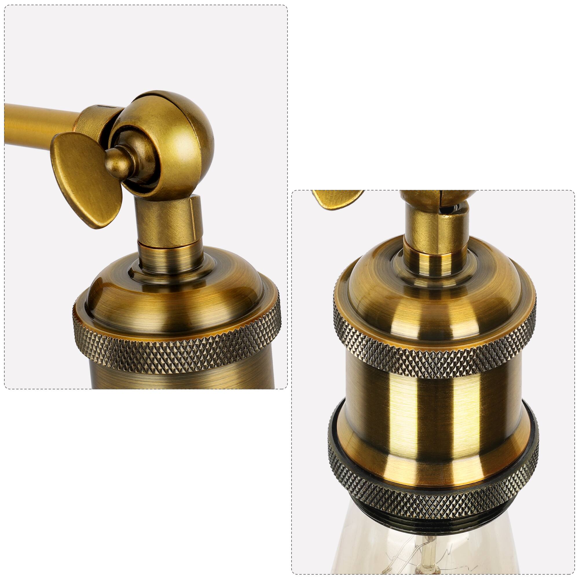 Left. Oumilen - 2 Pack Industrial Adjustable Wall Sconce – 2 in 1 Wall & Ceiling Mount Light Fixture.
