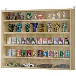 Homcom - 5-Tier Display Cabinet - Oak