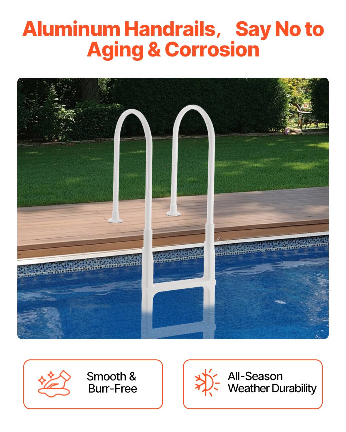 Aluminum Handrails, Say No to Aging & Corrosion

Smooth & Burr-Free

All-Season Weather Durability