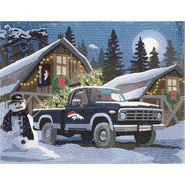 Sporticulture - Winter Truck Diamond Art Holiday Craft Kit - Multicolor