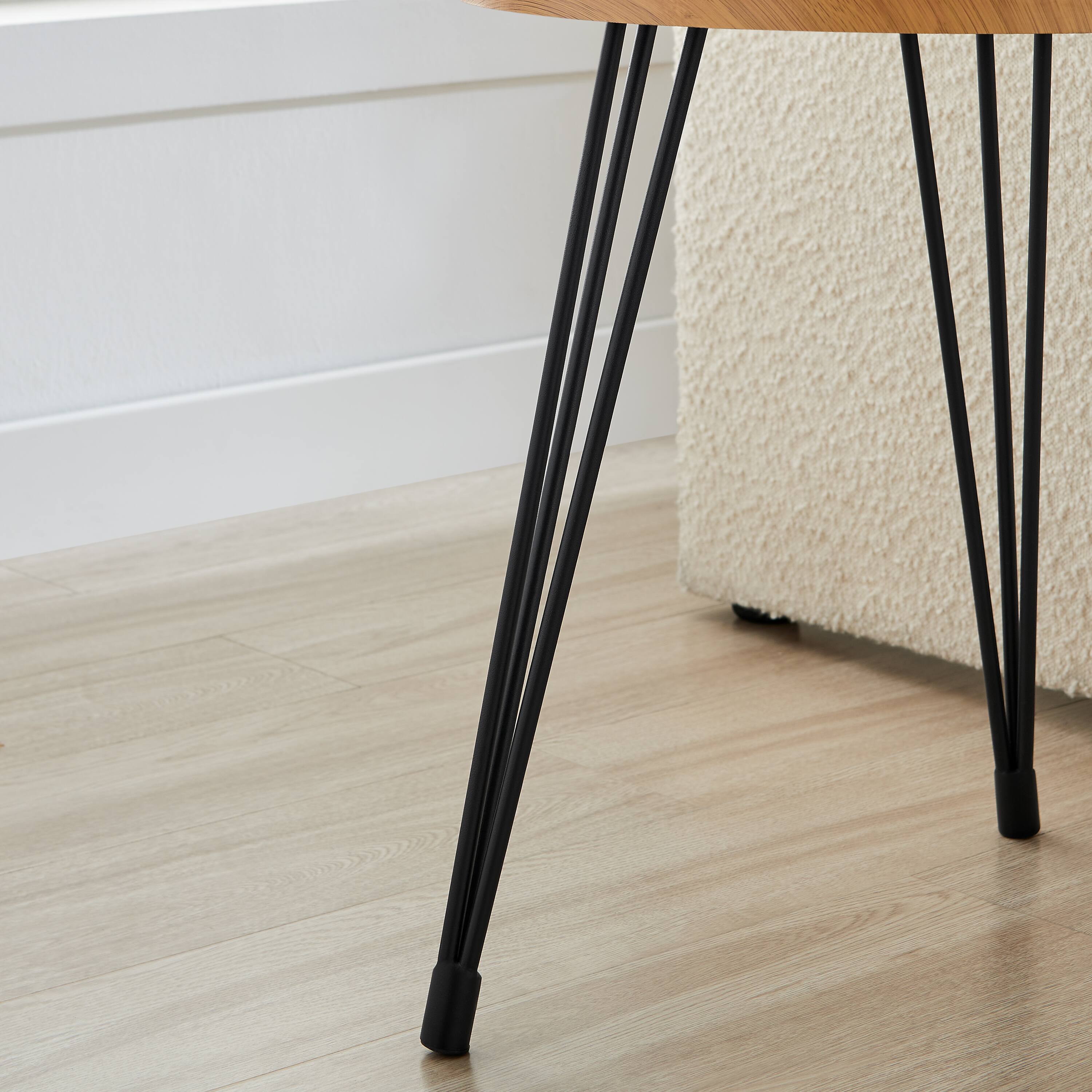 Alt View 4. Danya B - Tadao Raised Lip Edge Side Table - Round - Bamboo - Bamboo, Black.