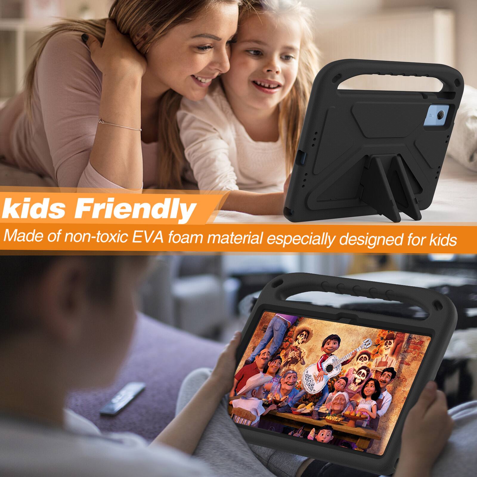 kids Friendly  
Made of non-toxic EVA foam material especially designed for kids