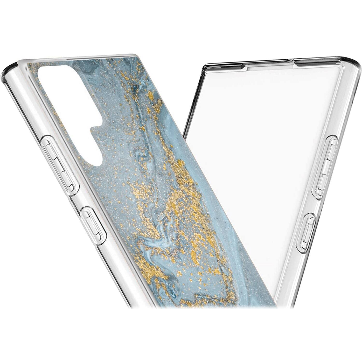 Alt View 14. SaharaCase - Marble Series Case for Samsung Galaxy S22 Ultra 5G - Blue Marble.