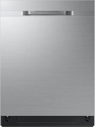 Front. Samsung - 48 dBA Dishwasher with 3rd Rack and AutoRelease Door Drying - Stainless Steel.