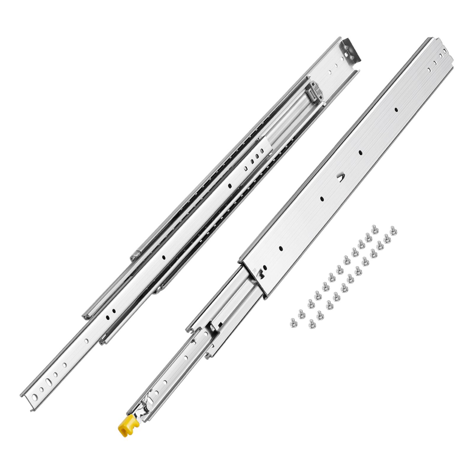 Alt View 5. VEVOR - Set of Two Drawer Rails, Sizes Ranging from 16 to 60 inches, 500 lbs Weight Tolerance, Ball Bearing Equipped - Silver.