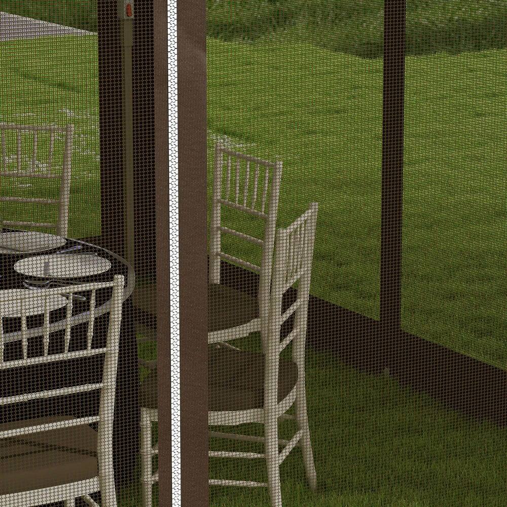 Alt View 5. Spaco - Spaco 12' x 12' Pop Up Canopy Tent with 137 sq, Netting and Carry Bag - Dark Brown.