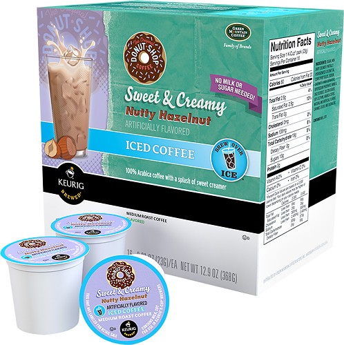 Best Buy Keurig Donut Shop Sweet Creamy Hazelnut Iced Coffee K Cups 16 Pack 8451 016