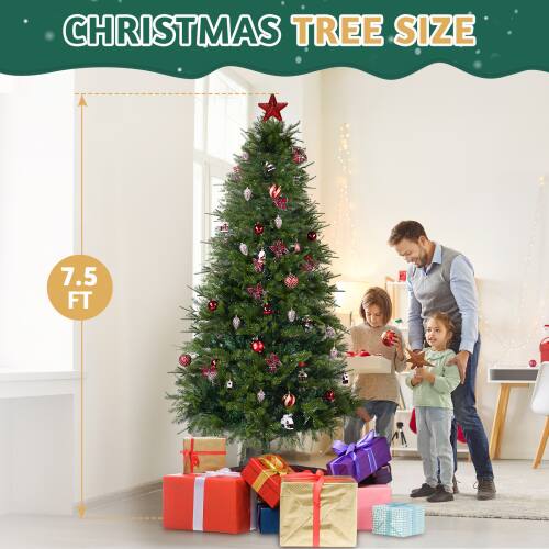 CHRISTMAS TREE SIZE  
7.5 FT