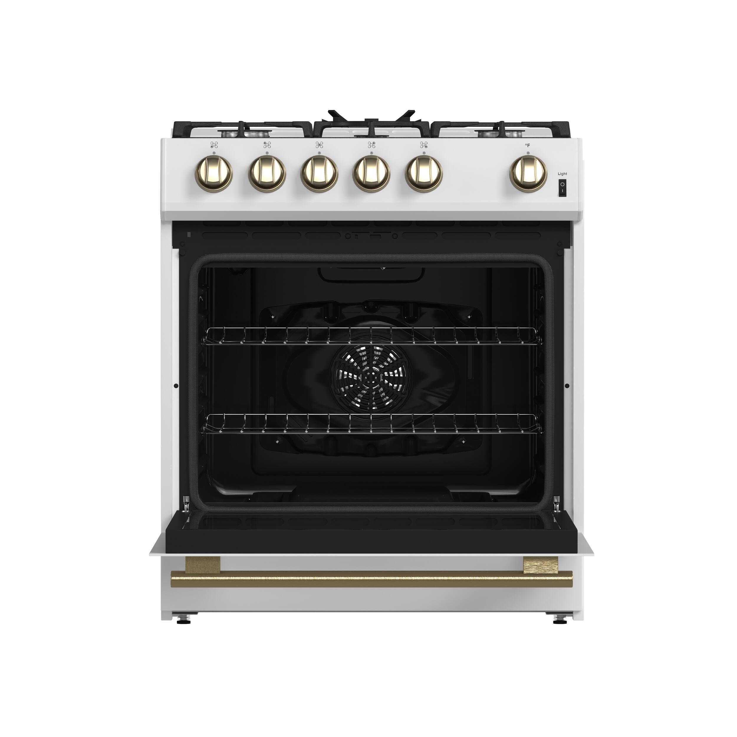 Alt View 1. Forno Appliances - Leonardo 5 Cu. Ft. Freestanding Gas Convection Range with LP Conversion Kit - White.