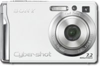 Front Standard. Sony - Cyber-shot 7.2MP Digital Camera - White.