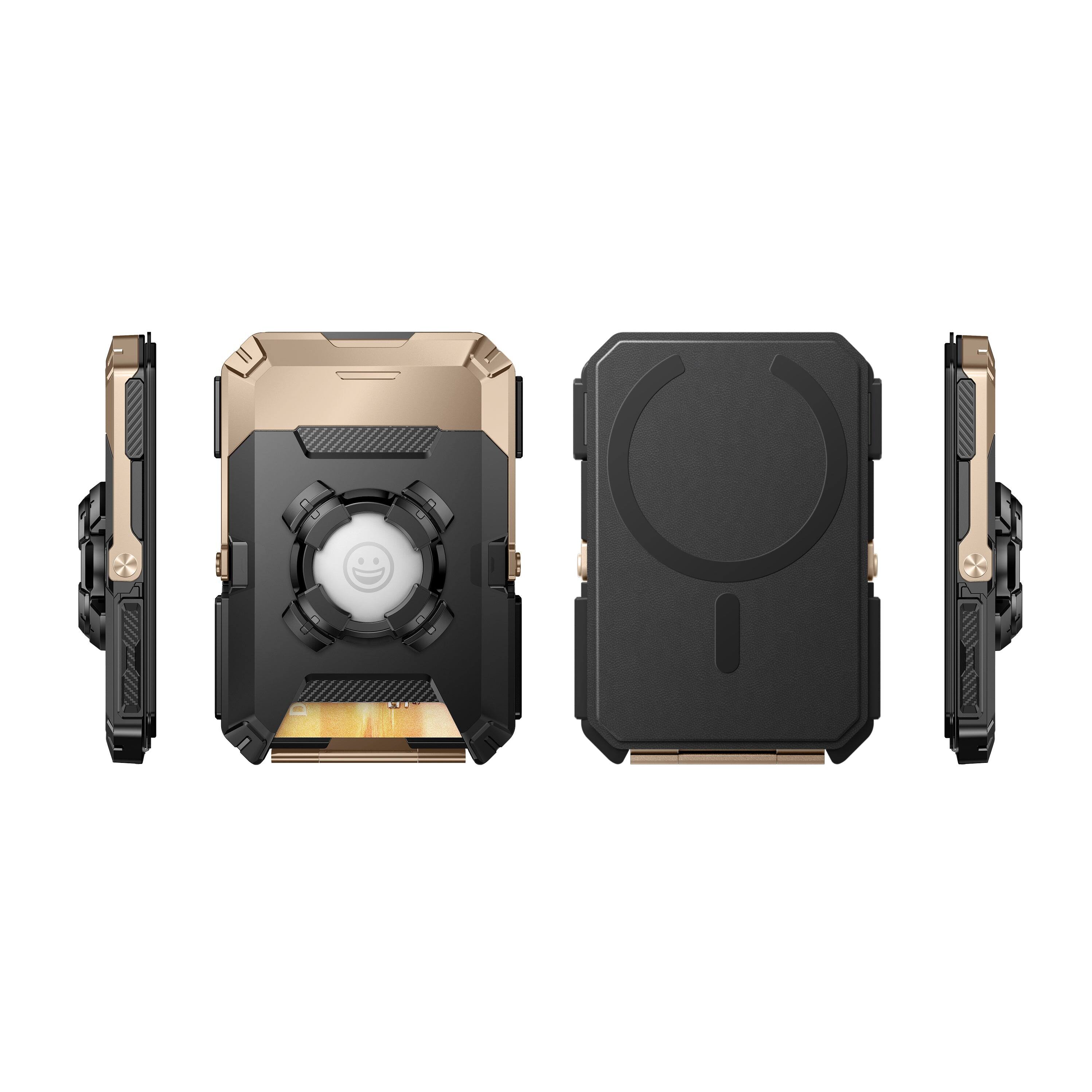 Alt View 7. SUPCASE - MagSafe Wallet with AirTag Holder - 5-Card Storage, RFID Blocking, and Strong Magnetic Lock - Desert.