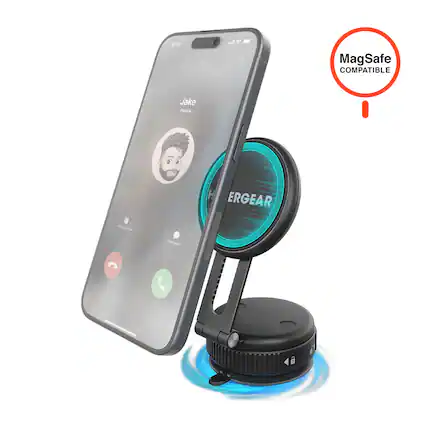 HyperGear - Mag Vac Magnetic Phone Mount with Vacuum Suction Cup Base - Black