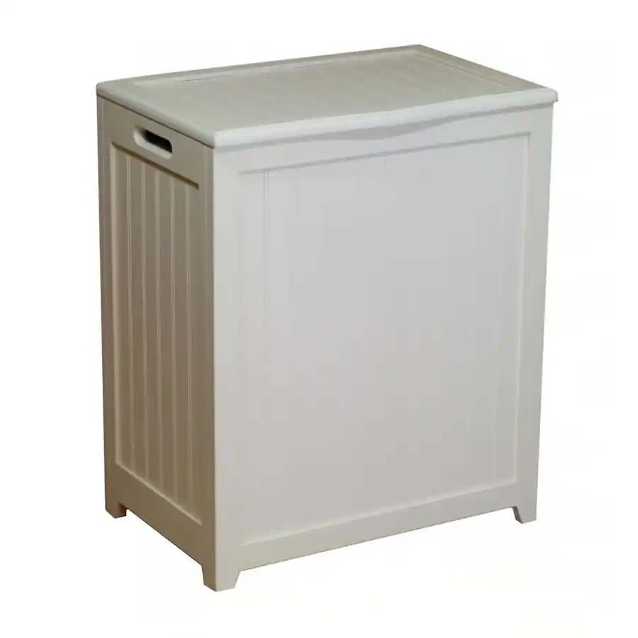 Hivvago Solid Wood Rectangular Laundry Hamper White ORLH65441 - Best Buy
