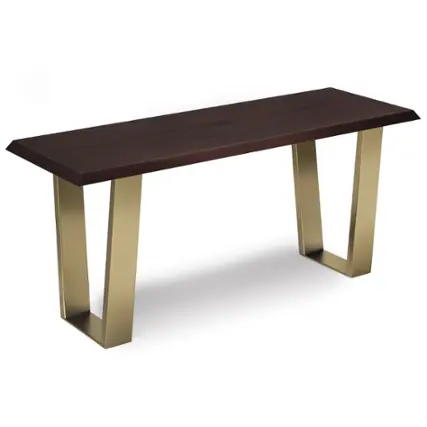 Front. Simpli Home - Lewis Solid Acacia Wood 42 inch Wide Contemporary Bench in Cognac - Cognac.