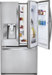 Front Zoom. LG - Door-in-Door 28.6 Cu. Ft. French Door Refrigerator with Thru-the-Door Ice and Water - Stainless steel.