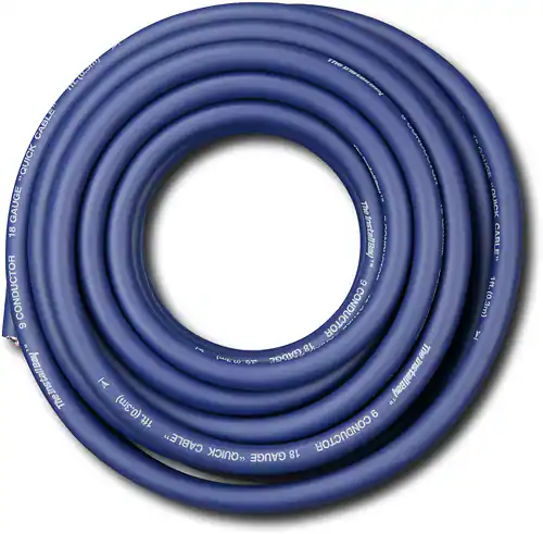 Front. Metra - 20' Multiconductor Cable for Most Vehicles - Blue.