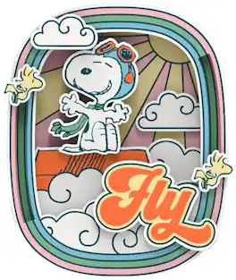 PopMarket - Snoopy Pilot Dreams Wooden Magnet - COLLECTIBLES - Multicolor