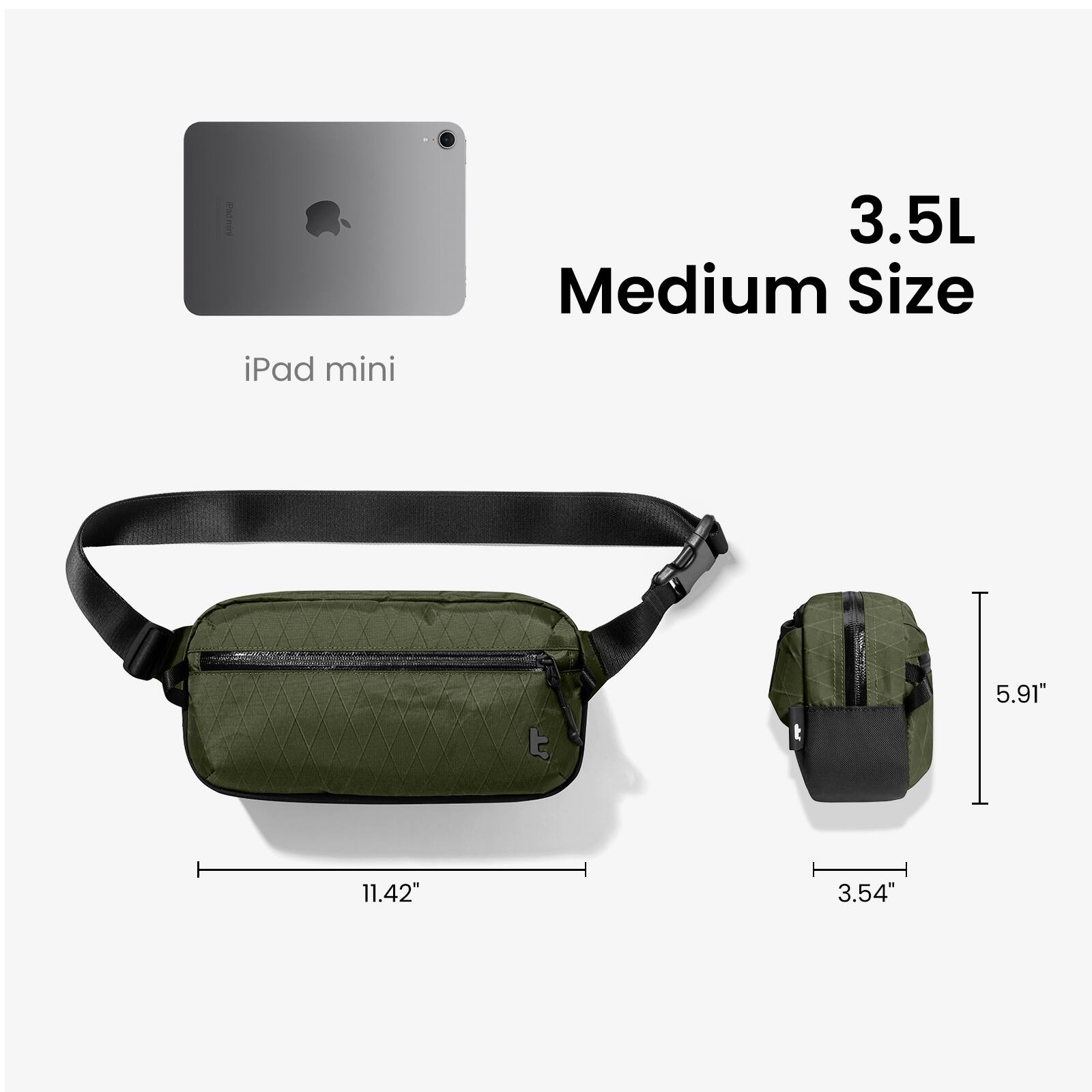 Palo iPad mini 3.5L Medium Size  
5.91" x 11.42" x 3.54"