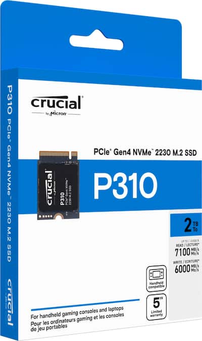 Crucial P310 1TB PCIe Gen4 2230 NVMe M.2 SSD CT1000P310SSD2 Crucial P310 1TB PCIe Gen4 2230 NVMe M.2 SSD CT1000P310SSD2