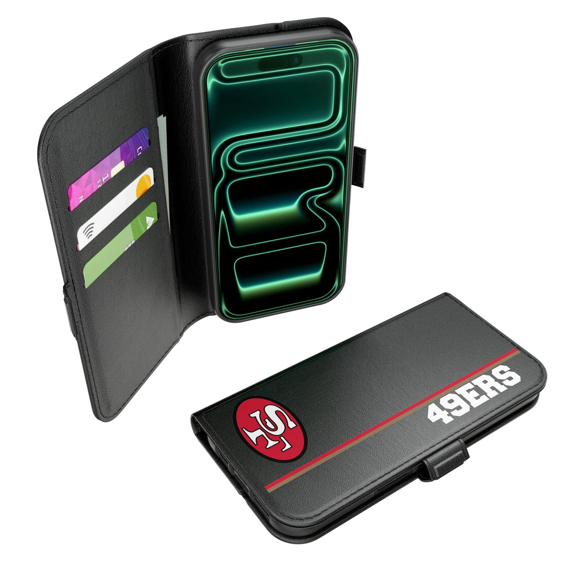 Keyscaper - NFL - San Francisco 49ers iPhone Folio 2.0 Case - 17 Pro - Black price history on PriceWatchPro