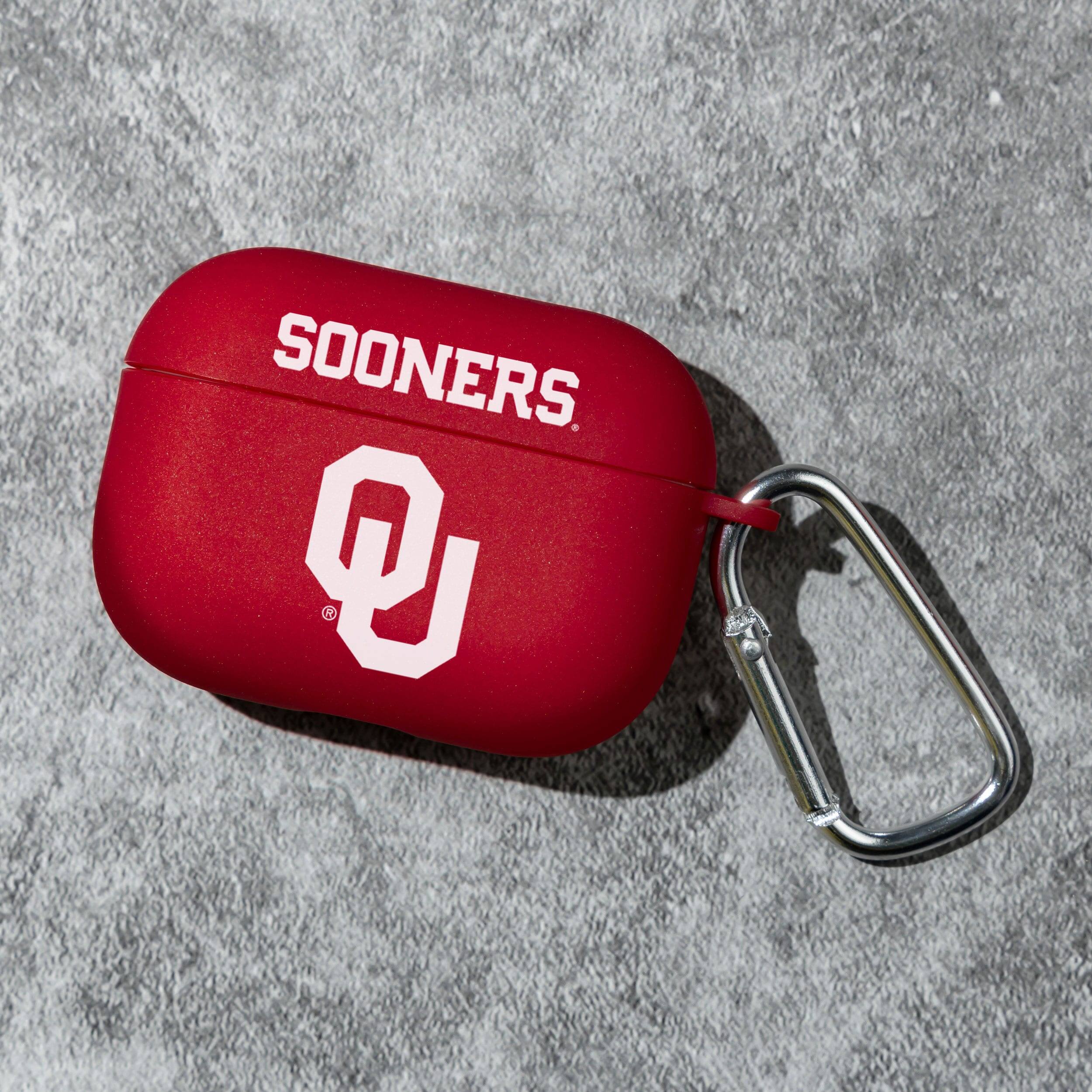 Alt View 2. Affinity Bands - Oklahoma Sooners AirPods Pro Silicone Case Cover - Crimson.