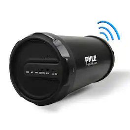 PYLE - Portable Speaker, Boombox, Bluetooth - Black