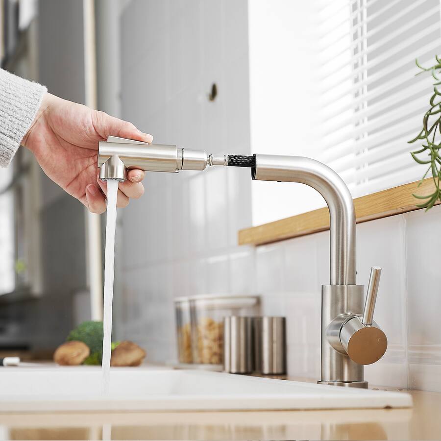 Sink Faucet, Kitchen Faucets with Pull Down Sprayer, Bathroom Sink ...