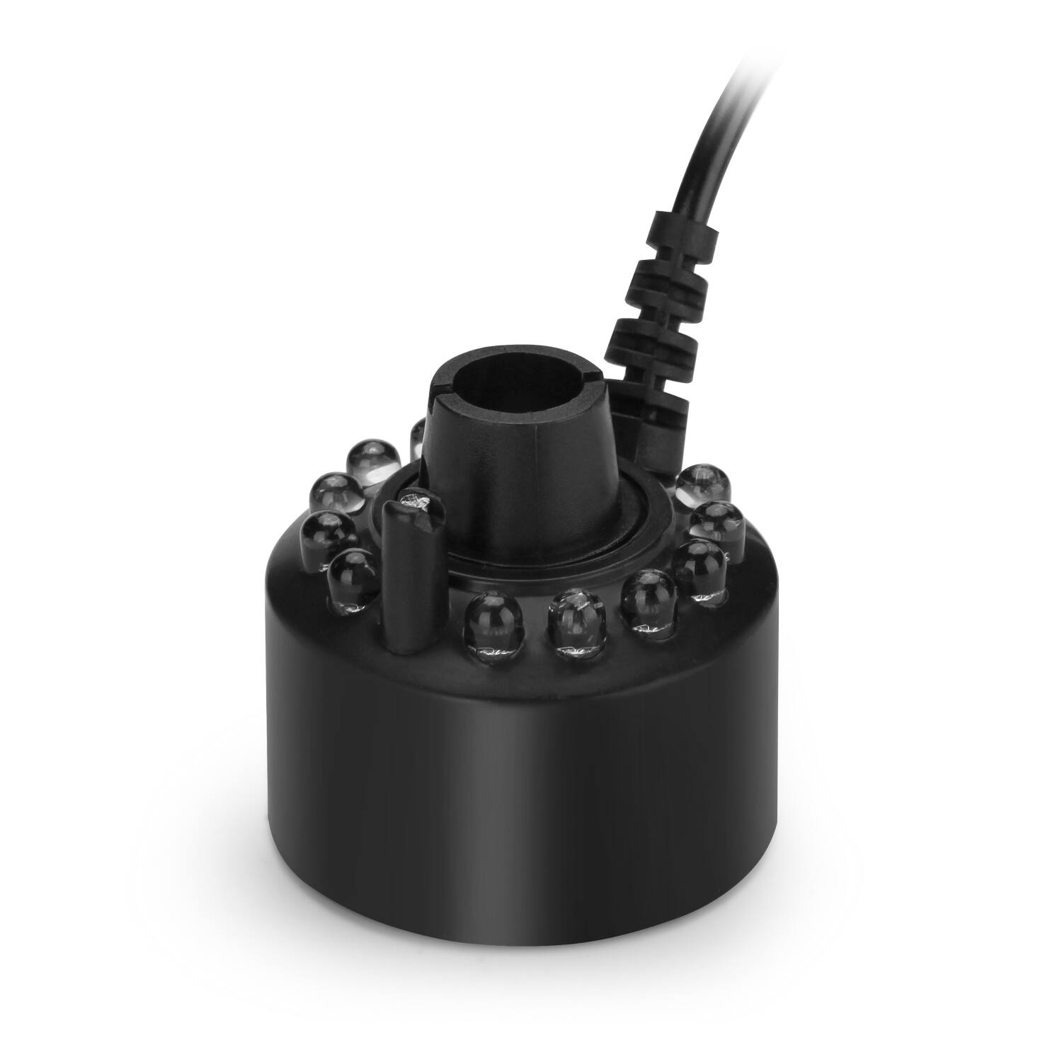 Alt View 10. Fitnate - 12 LED Mist Maker Fogger Atomizer Air Humidifier - Black.