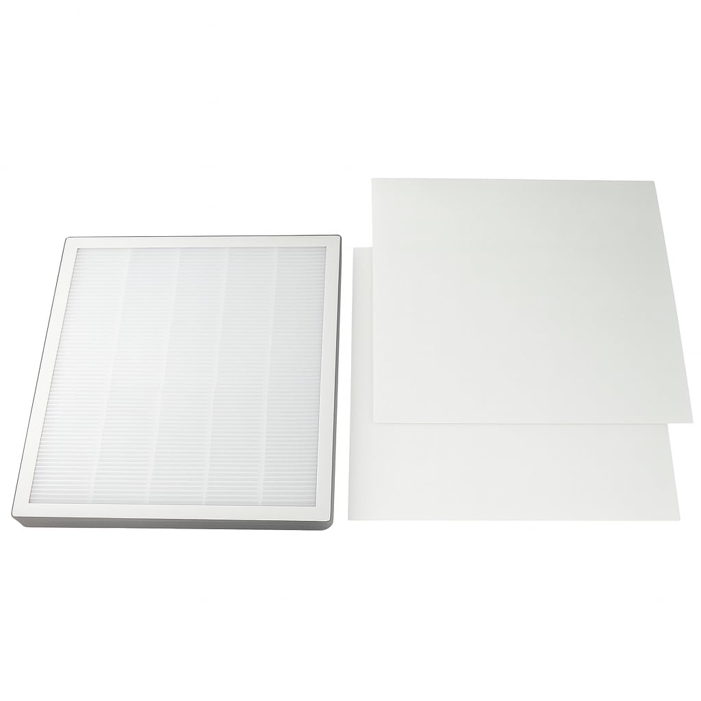 Angle. HQRP - Vital 100 Replacement HEPA Set for Levoit Vital 100 Air Purifier - Carbon Filter with 2 Pre-Filters.