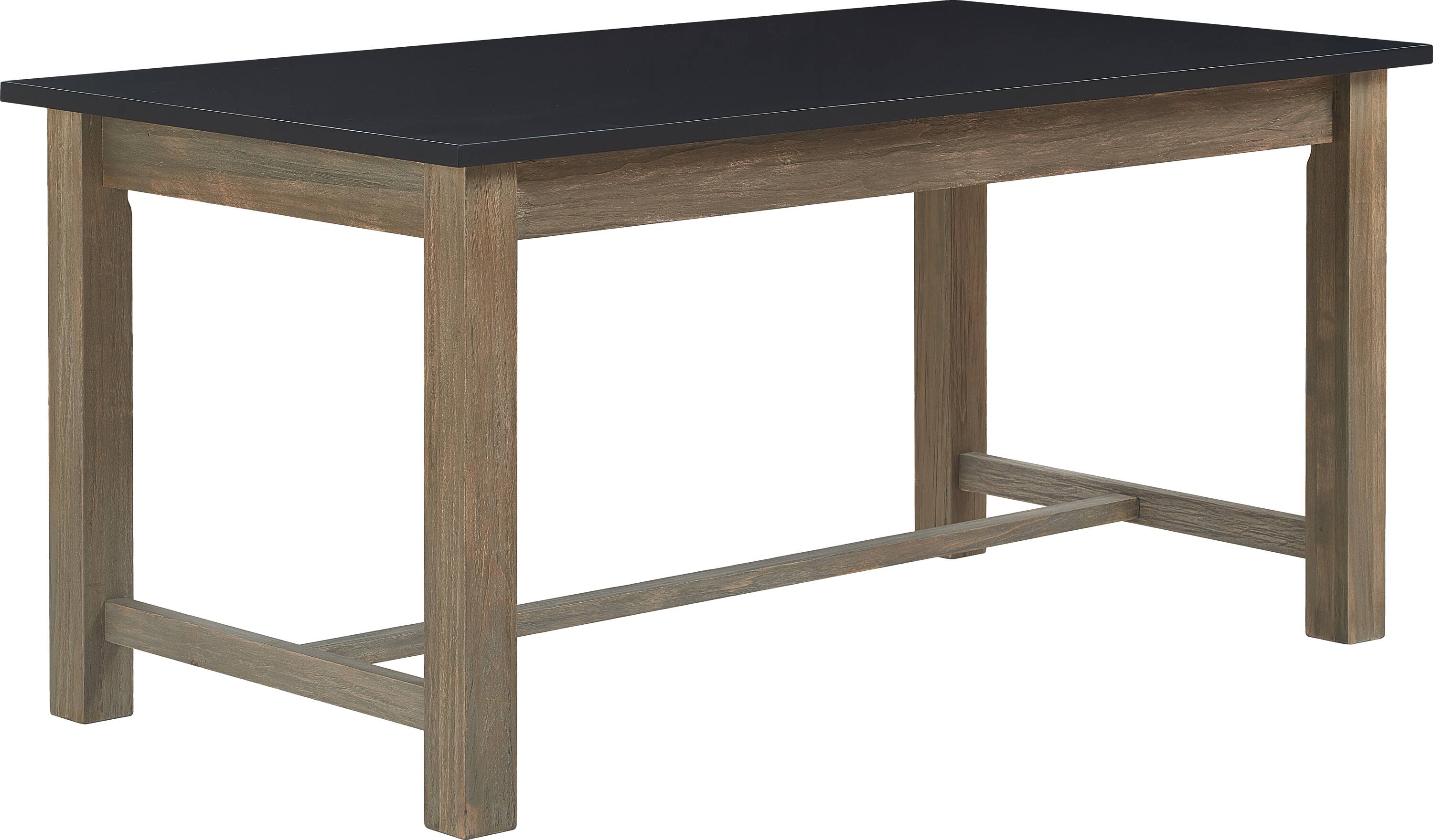 Back. Tommy Hilfiger - Tommy Hilfiger Elmhurst Dining Table, Black and Weathered Grey - Black and Weathered Gray.